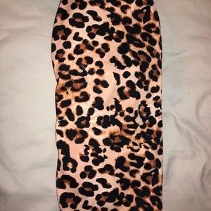 Cheetah bandeau bikini top